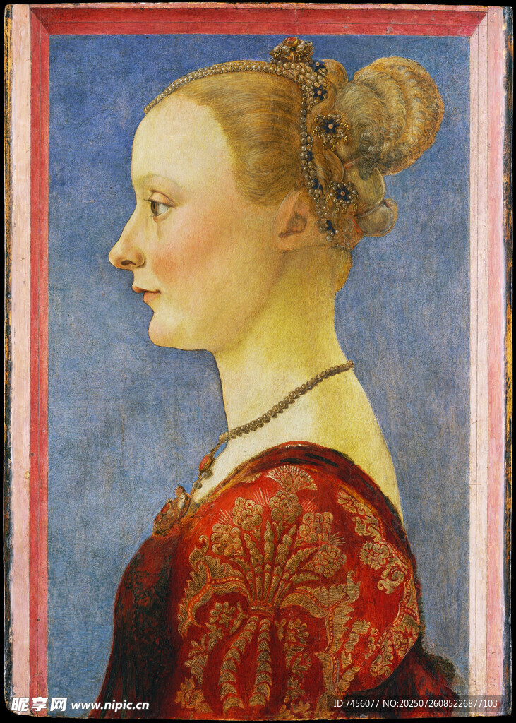 文艺复兴女子侧面肖像画