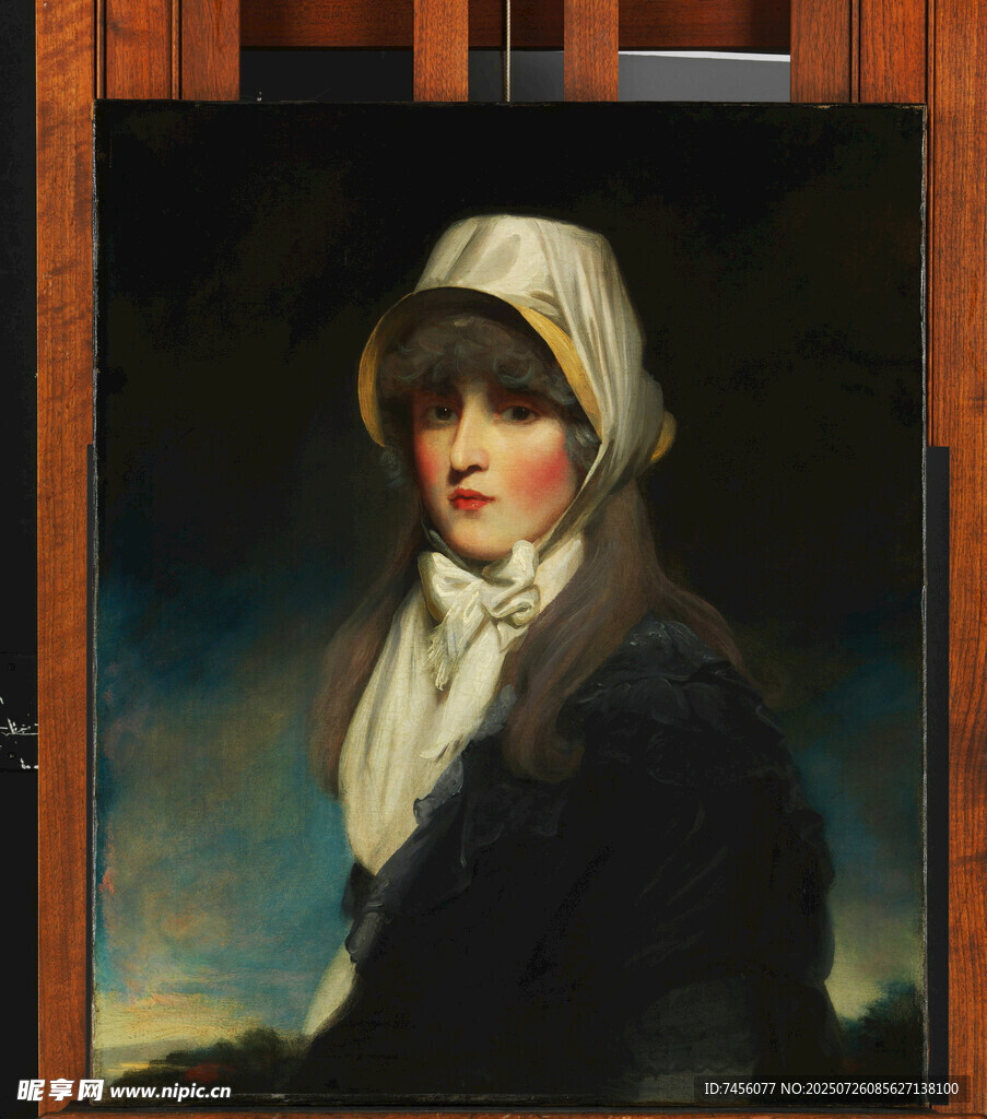 头戴头巾的人物肖像画