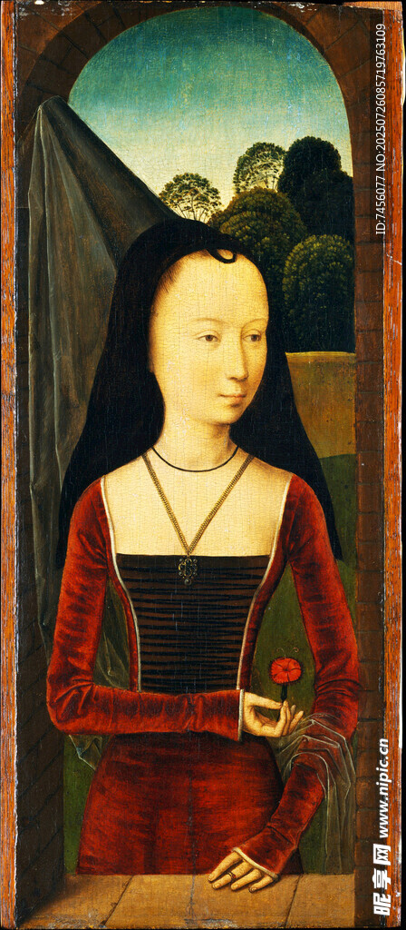 古典女子肖像油画