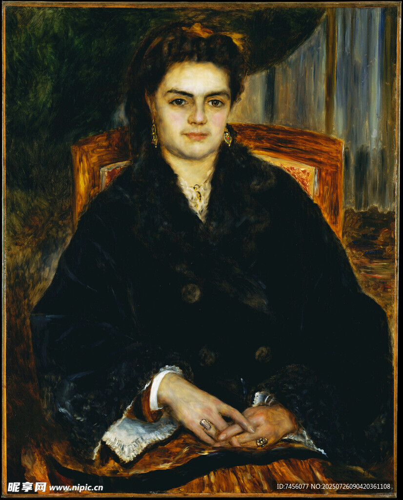 女子端坐肖像画