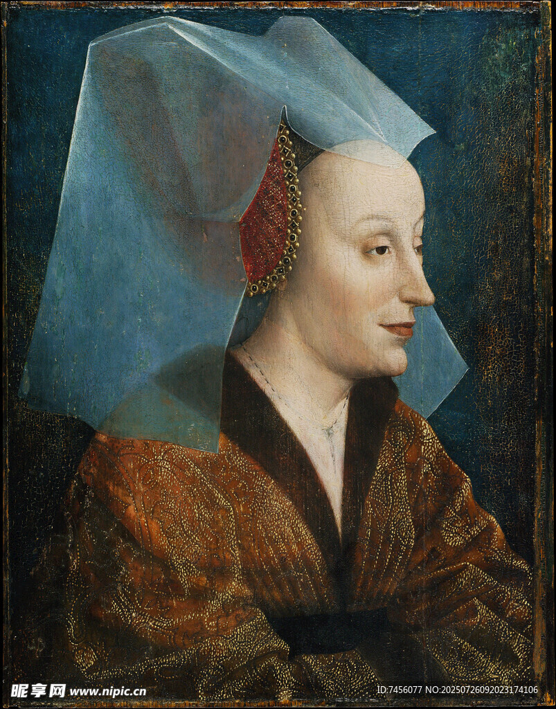 古典装扮女性侧颜肖像