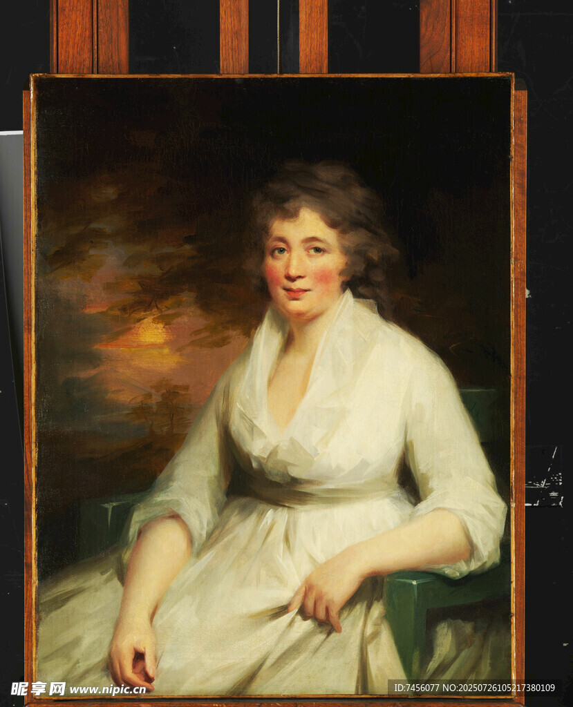 古典女士肖像油画