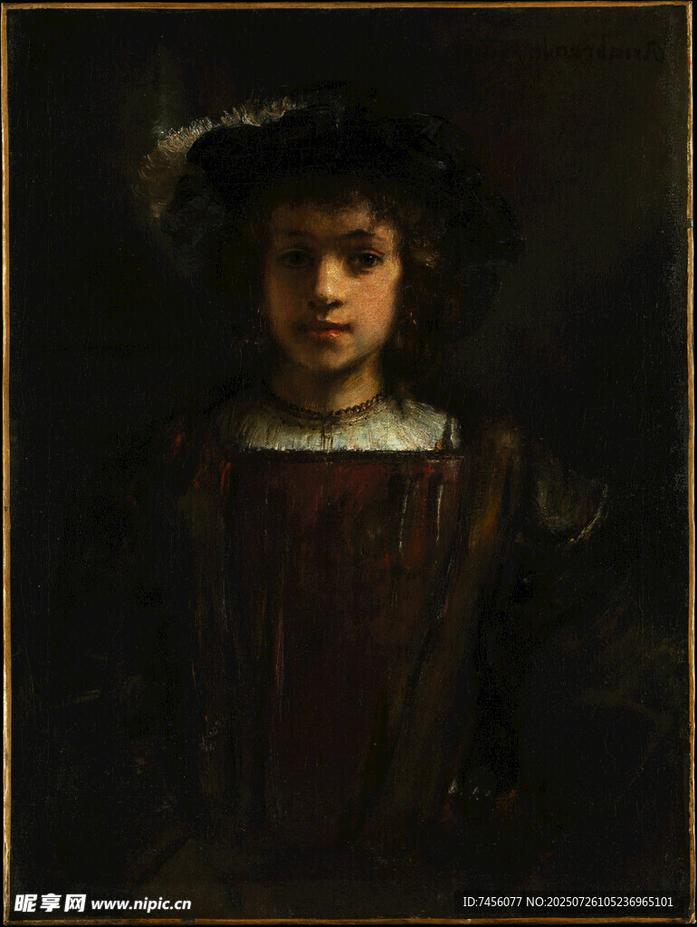 古典风格儿童肖像油画