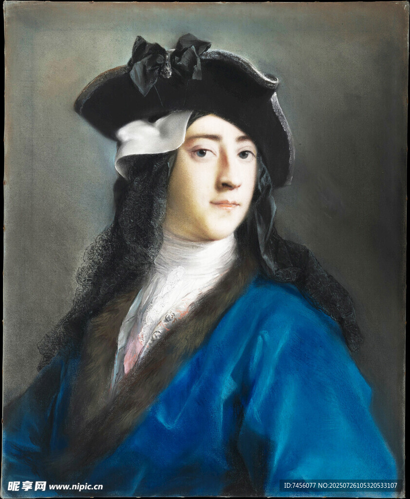 古典装扮男子肖像画