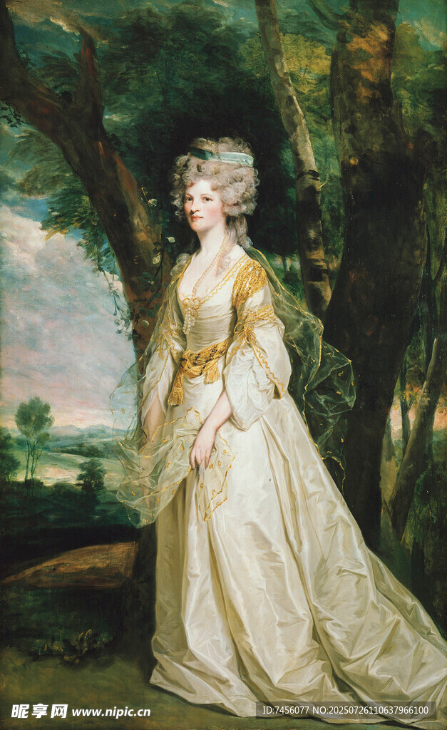 古典优雅的宫廷女子画像