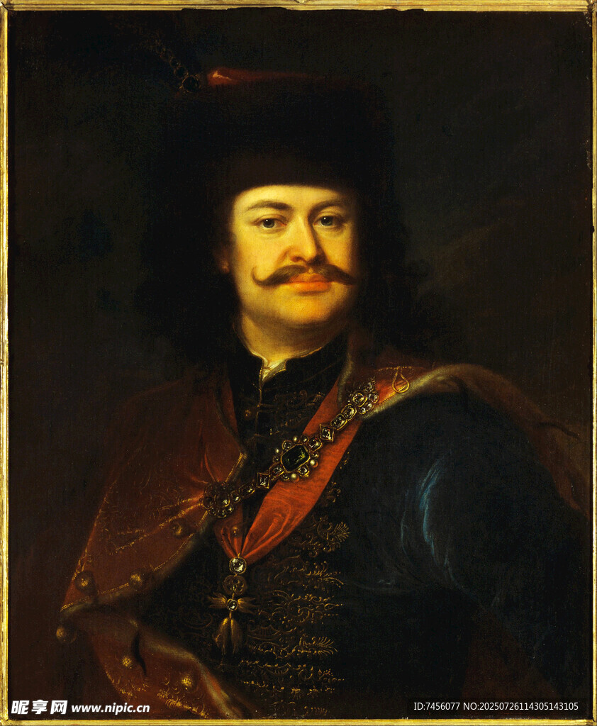 古典装扮男子肖像画