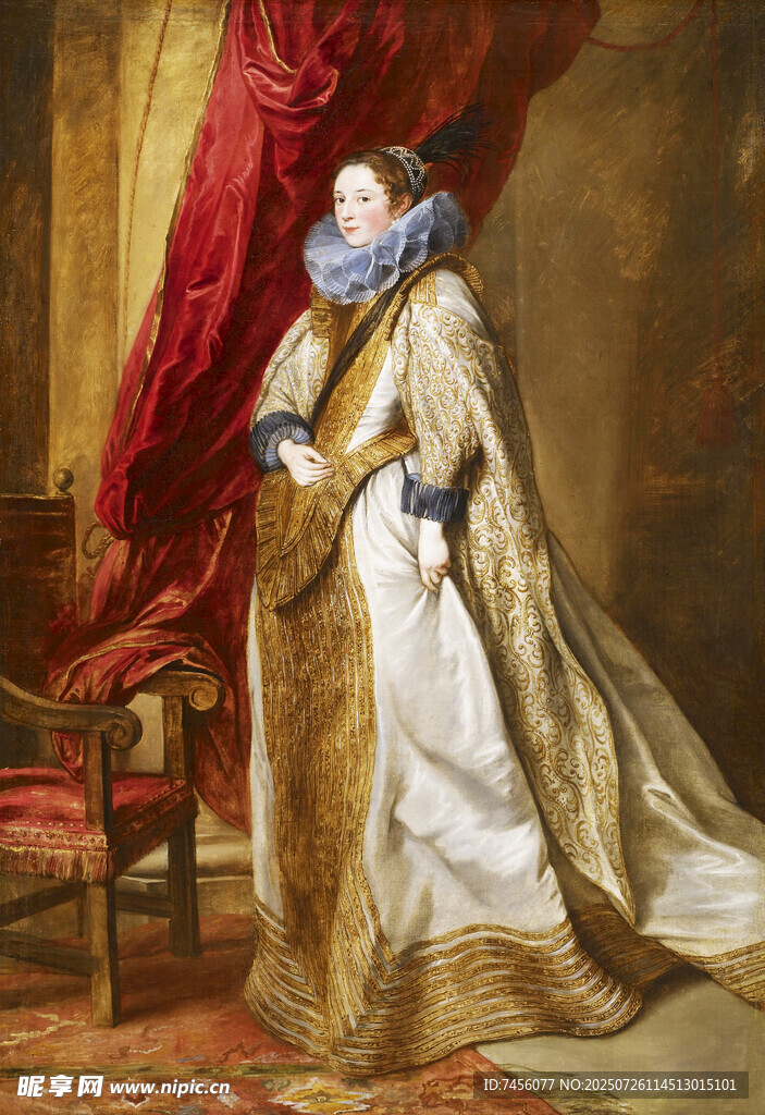 古典装扮的华贵人物肖像