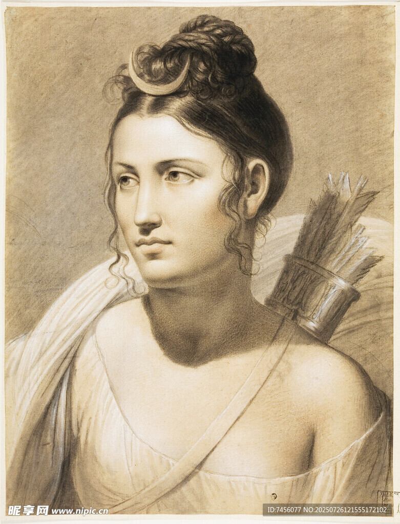 古典装扮女子肖像