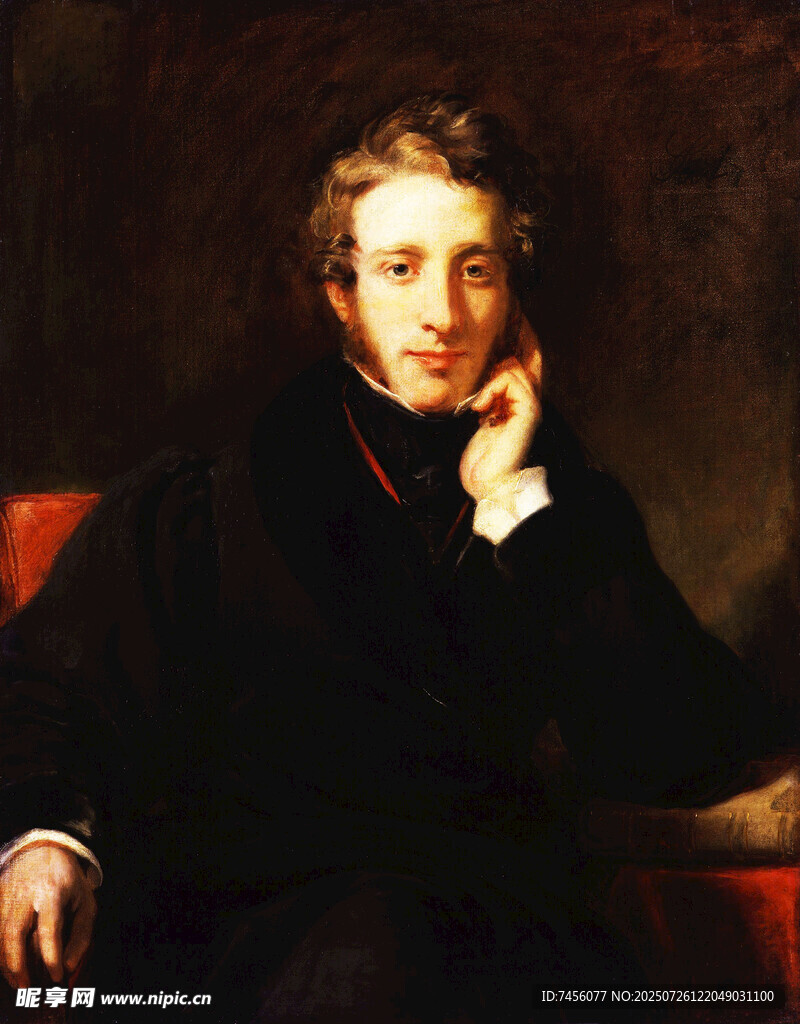 古典装扮男子肖像