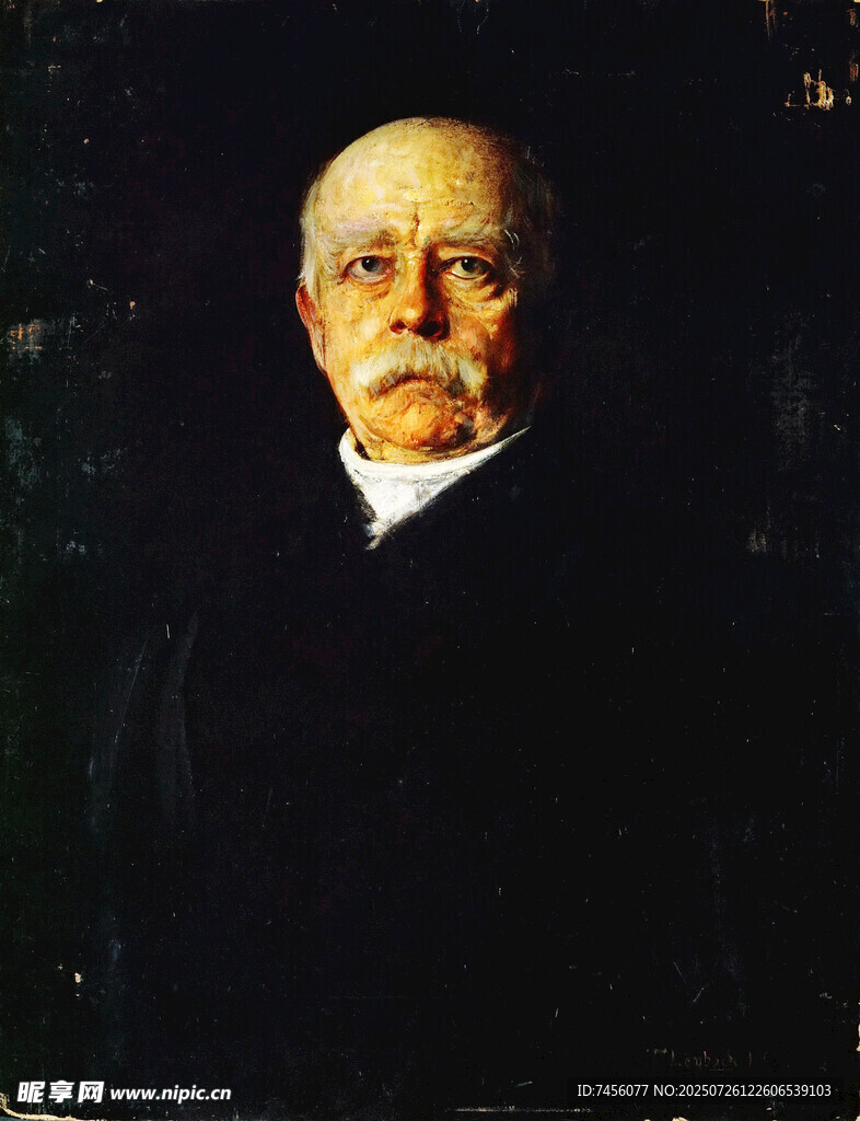 肖像画中的老者