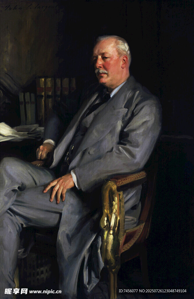 坐着的西装男士肖像