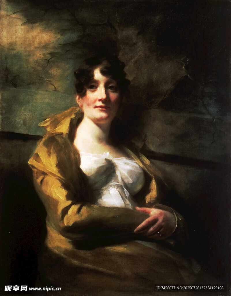 古典女士肖像油画