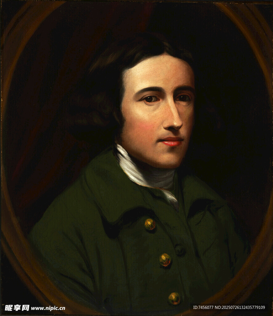 复古风格男子肖像画