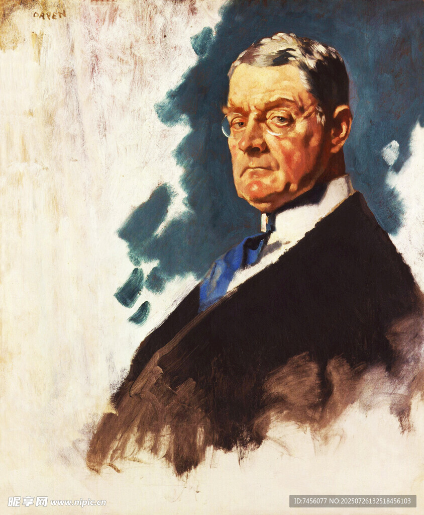 复古风格男士肖像画