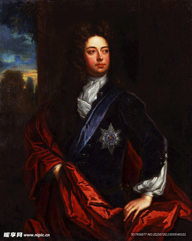 身着华服的古典贵族男士