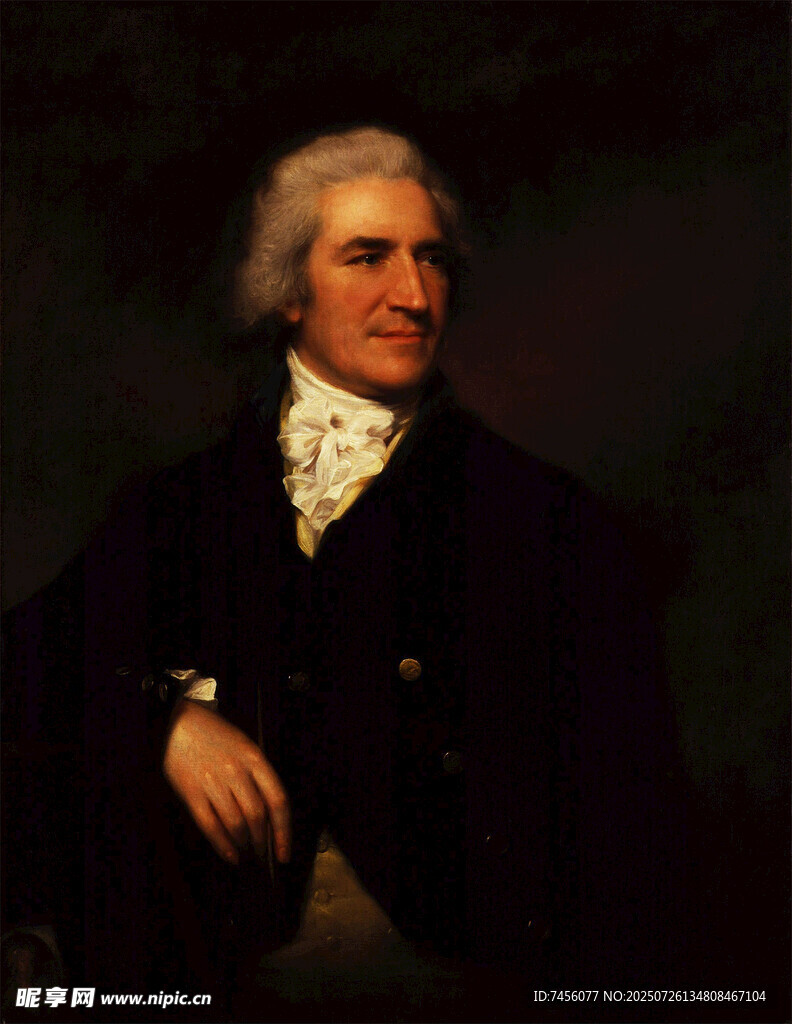 古典装扮男士肖像画