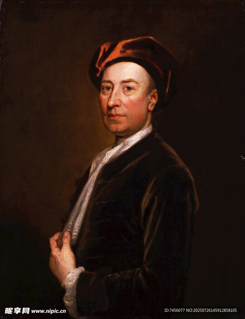 复古装扮男子肖像