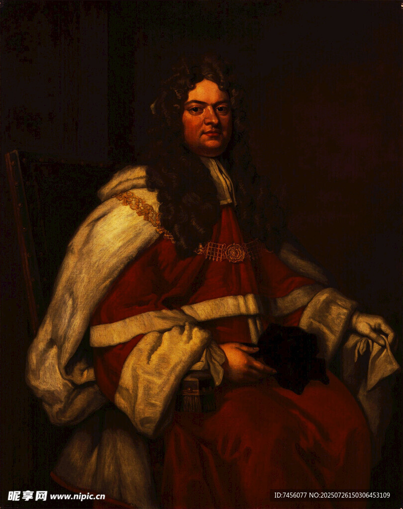 古典装扮人物肖像画