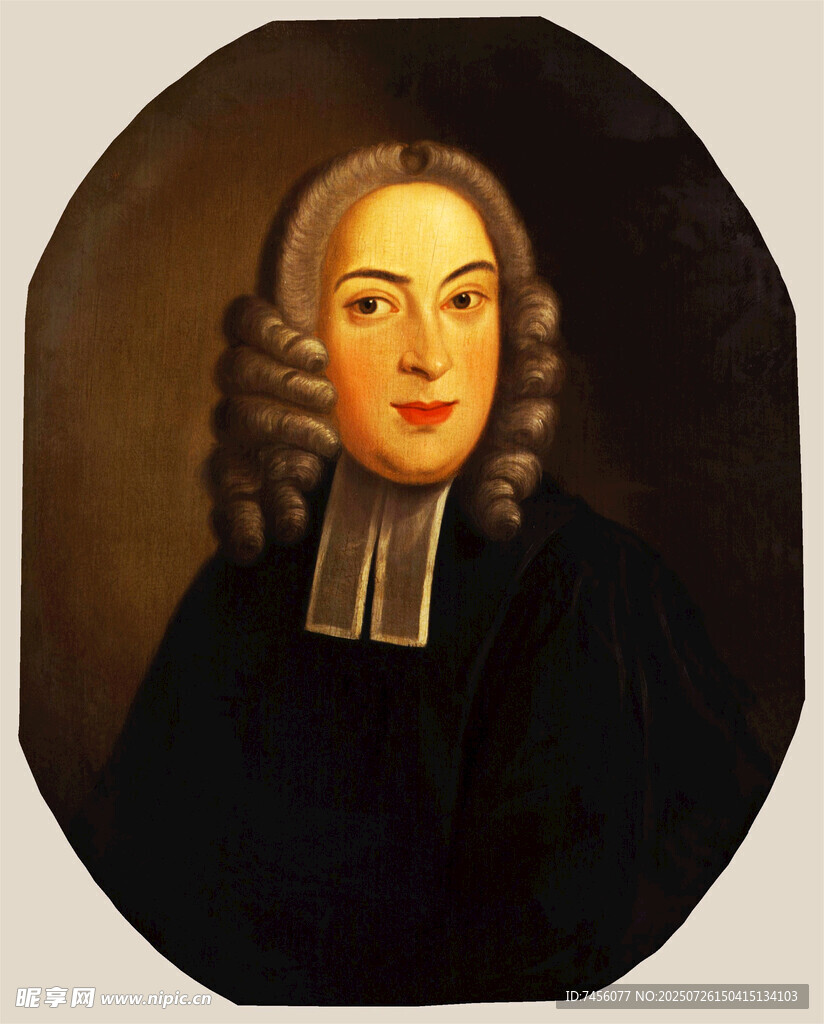 古典装扮男子肖像画