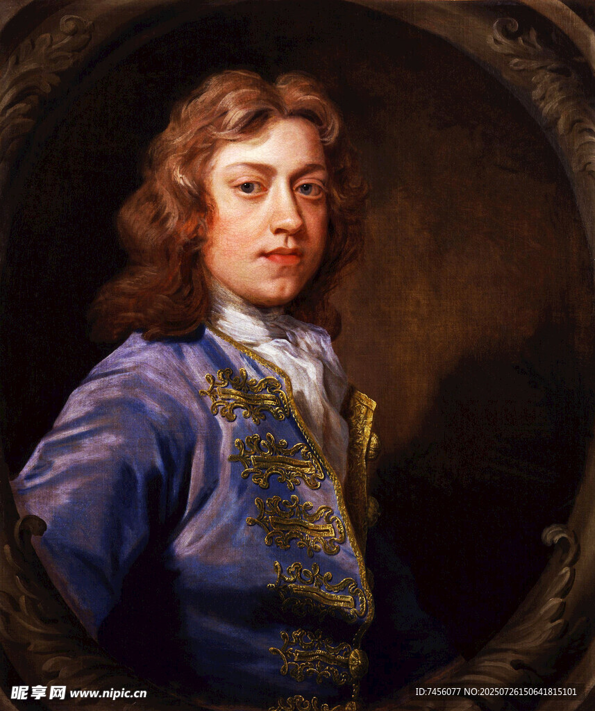 古典服饰男子肖像画