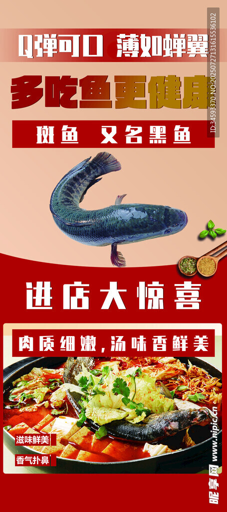 斑鱼黑鱼易拉宝