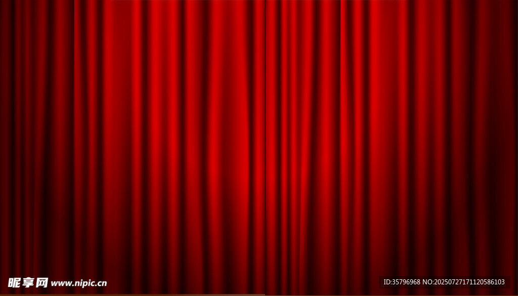 红色舞台幕布