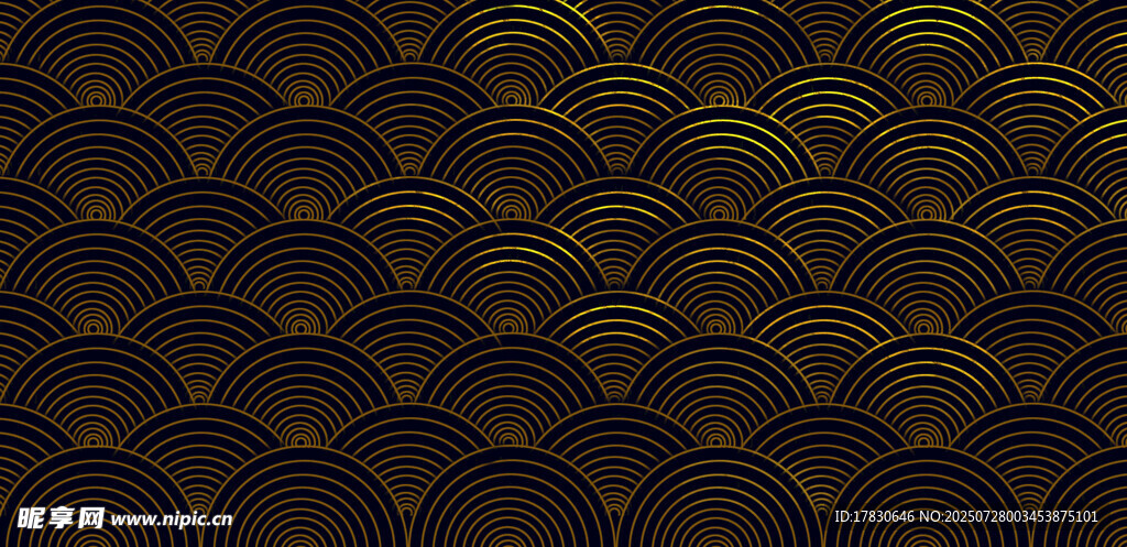 复古鱼鳞纹深色背景图案