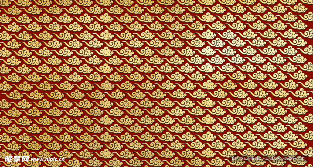 复古棕红色鱼鳞纹图案