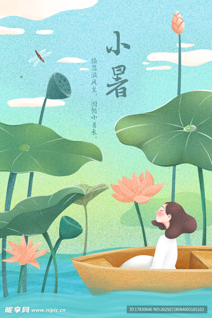 小暑时节泛舟荷塘