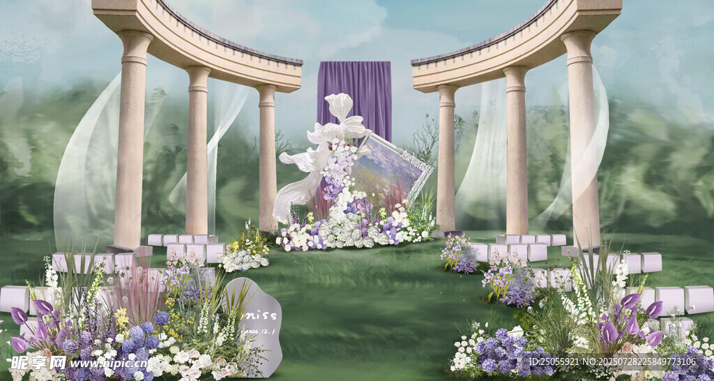 莫奈油画风婚礼