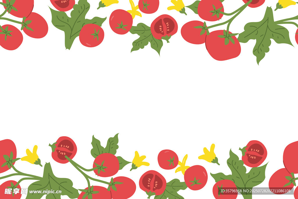 西红柿边框图案
