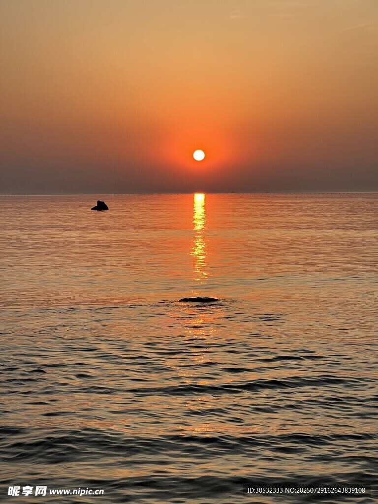 海边落日