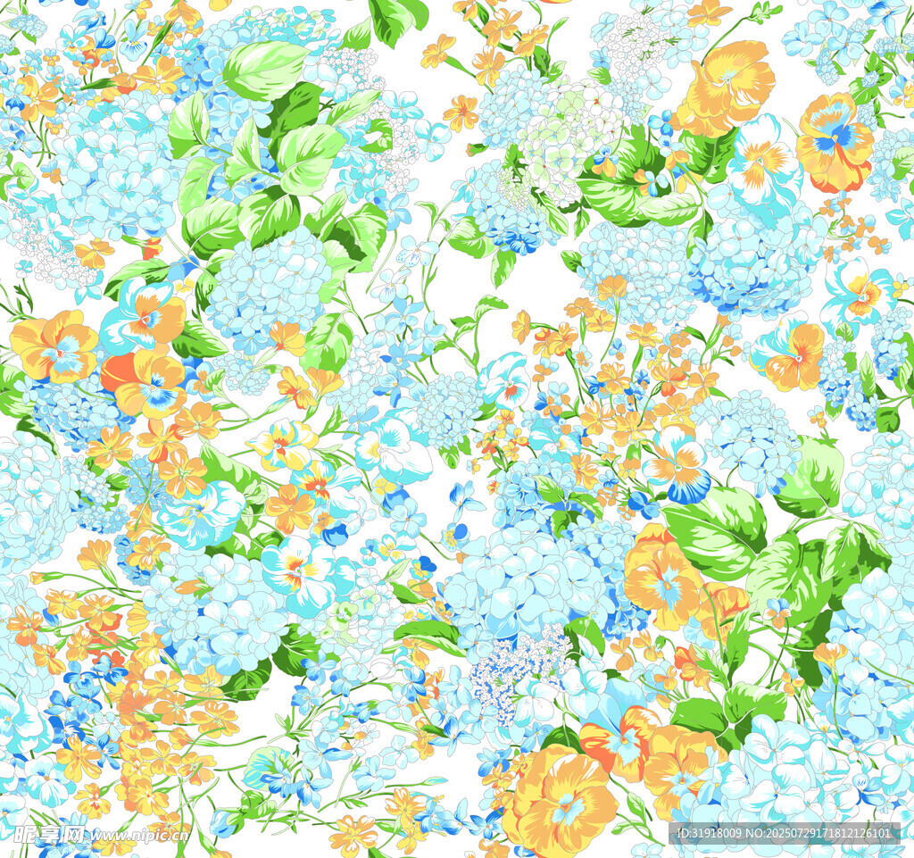 清新花卉图案背景