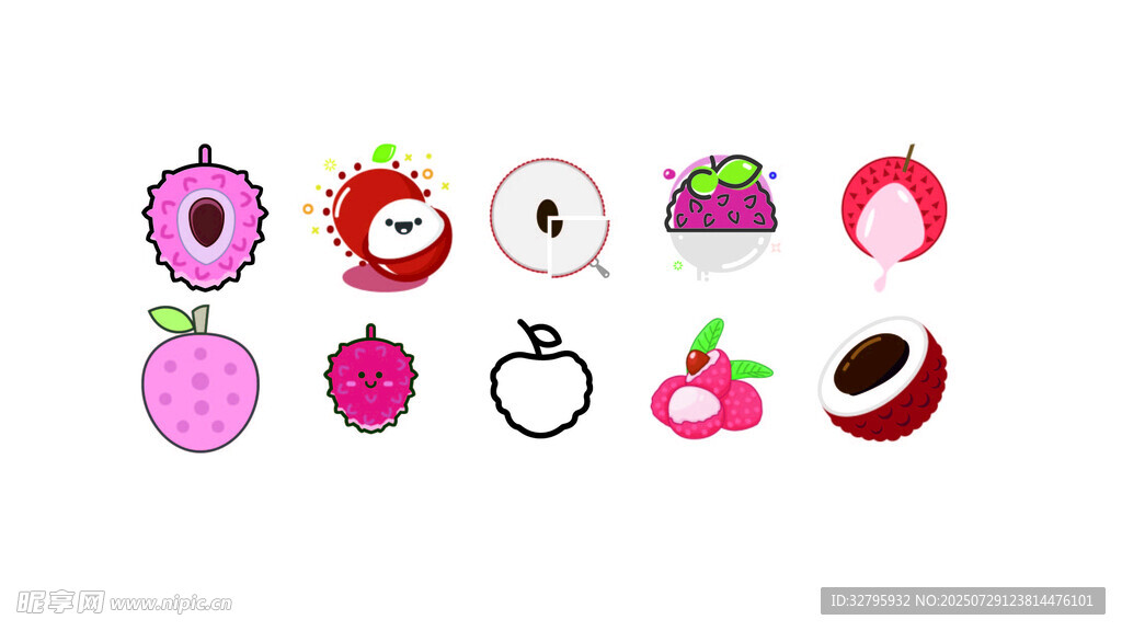 可爱水果主题装饰图标