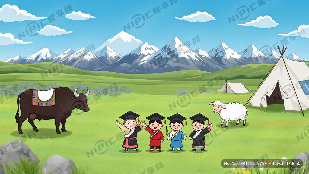 藏式背景 要有雪山草原