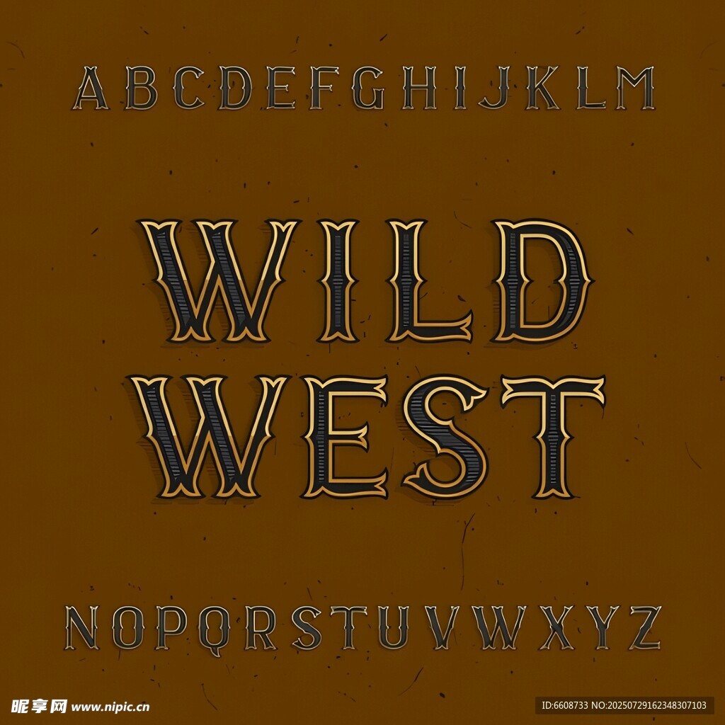 狂野西部风格字体设计