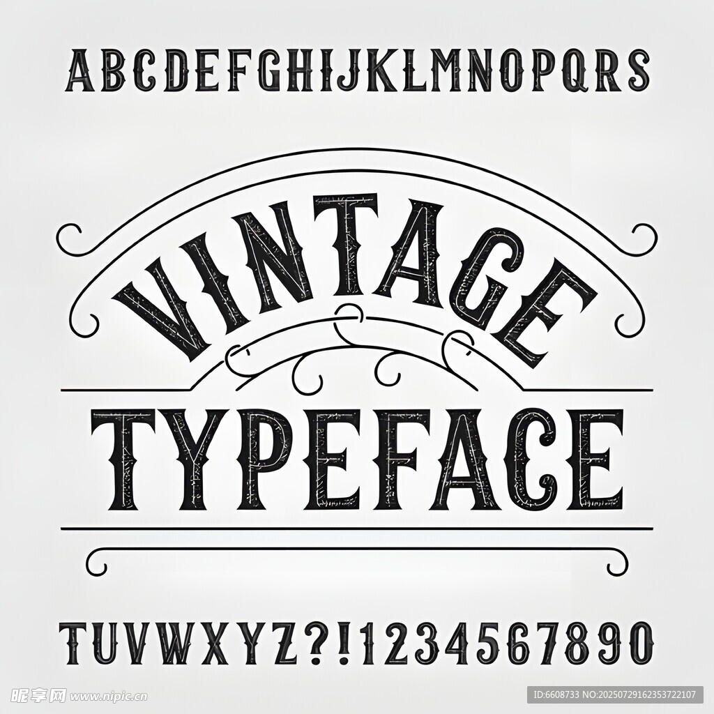 复古字体设计展示