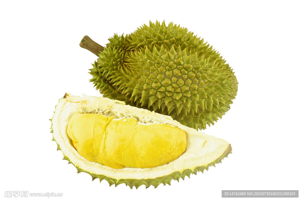 新鲜榴莲果肉饱满诱人