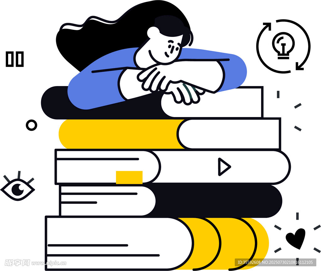 扁平化商务插图