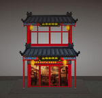 中式双层传统风格商铺