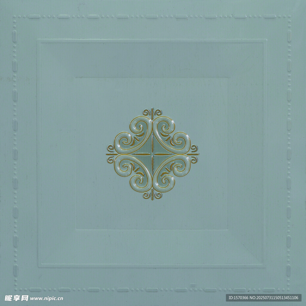 浅蓝色背景上的精致装饰图案