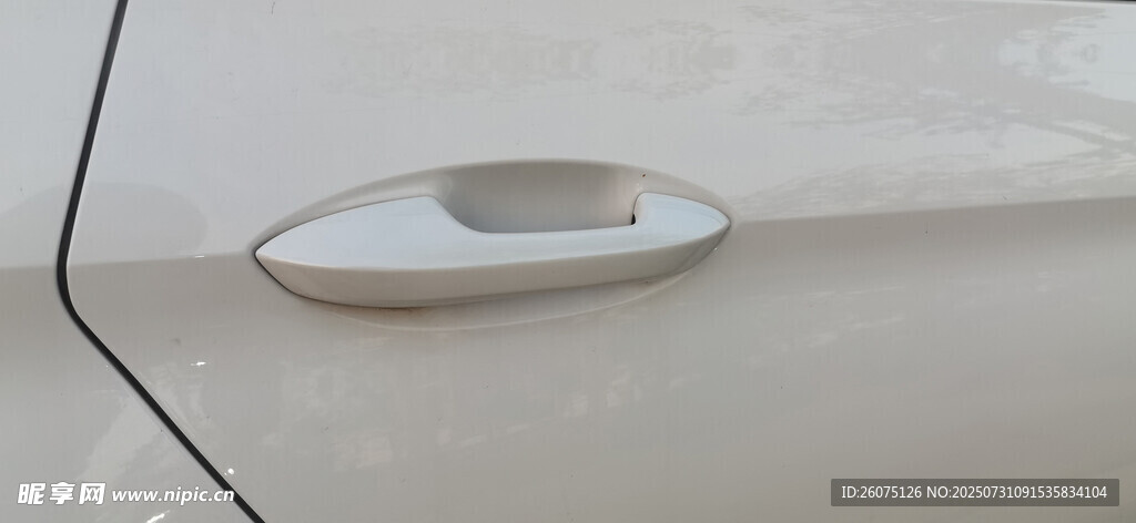 汽车门把手特写