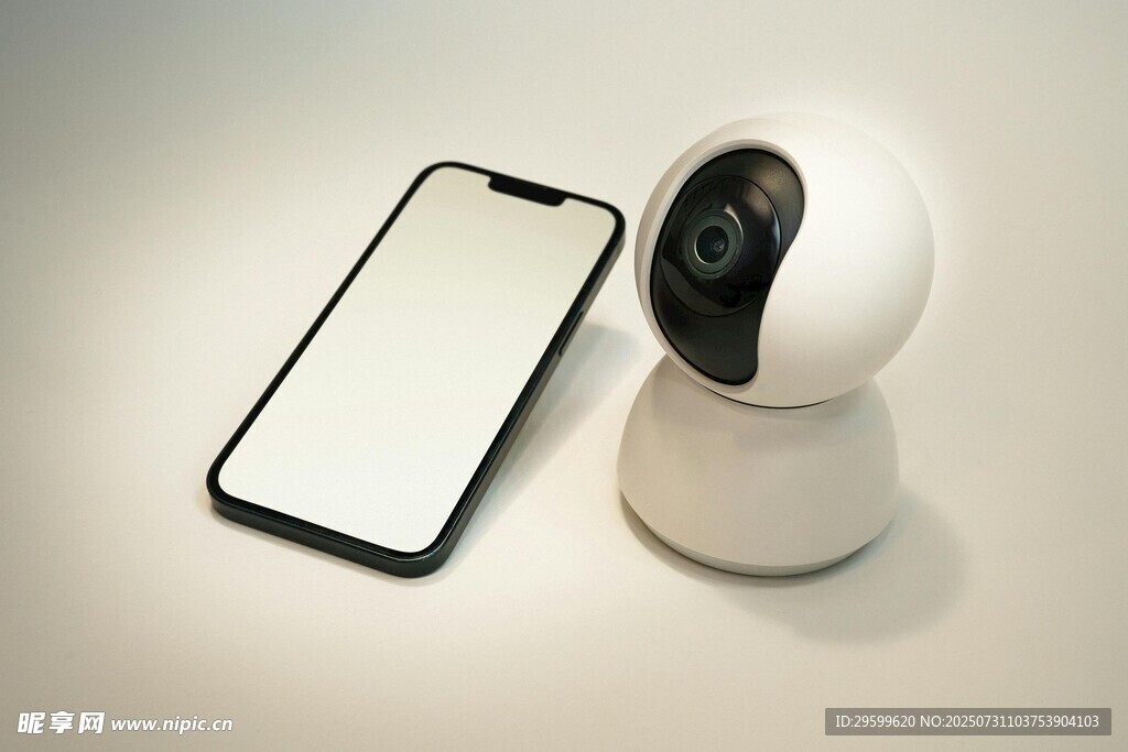 智能摄像头与手机同框展示