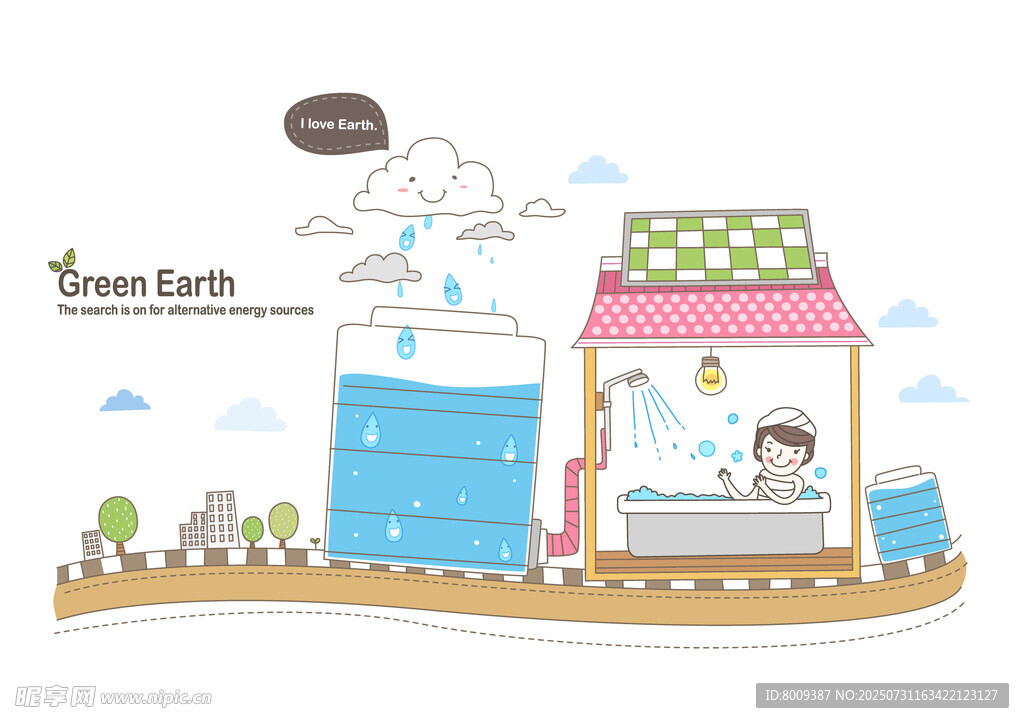 洗浴的创意场景