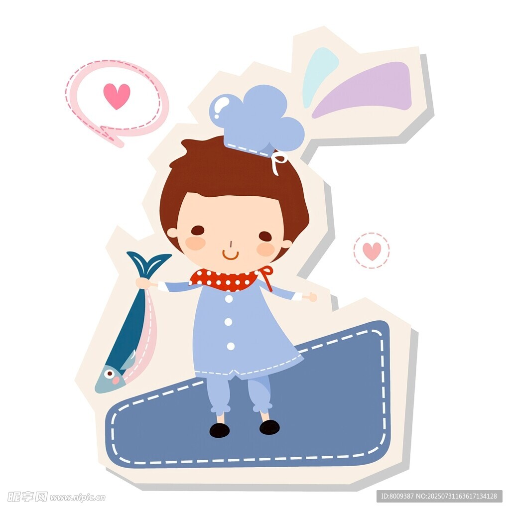 可爱小厨师卡通形象