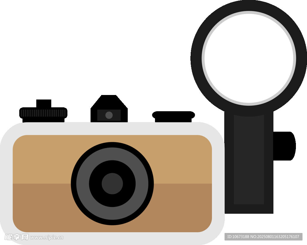 复古相机与放大镜组合
