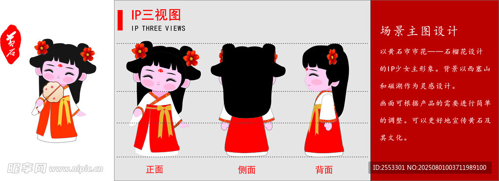 京剧风卡通人物服饰展示