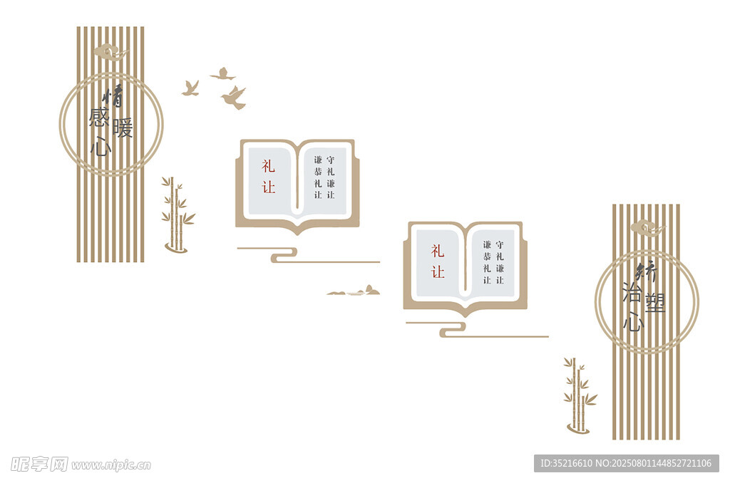 传统楼梯文化墙