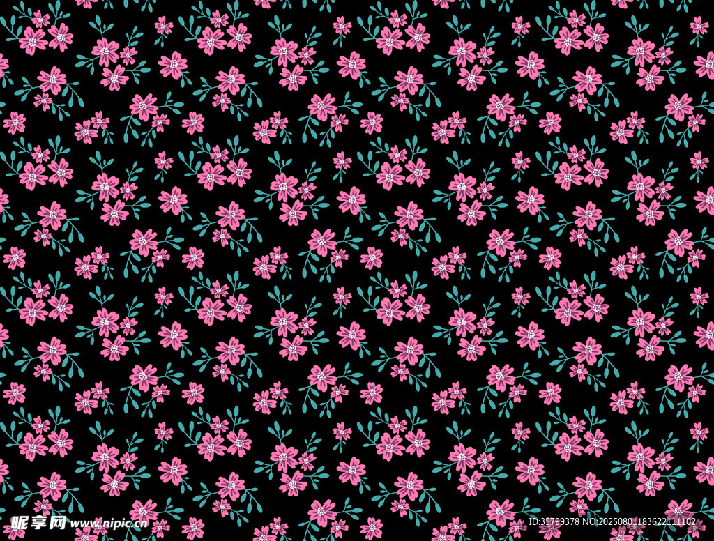粉色花卉图案背景纹理