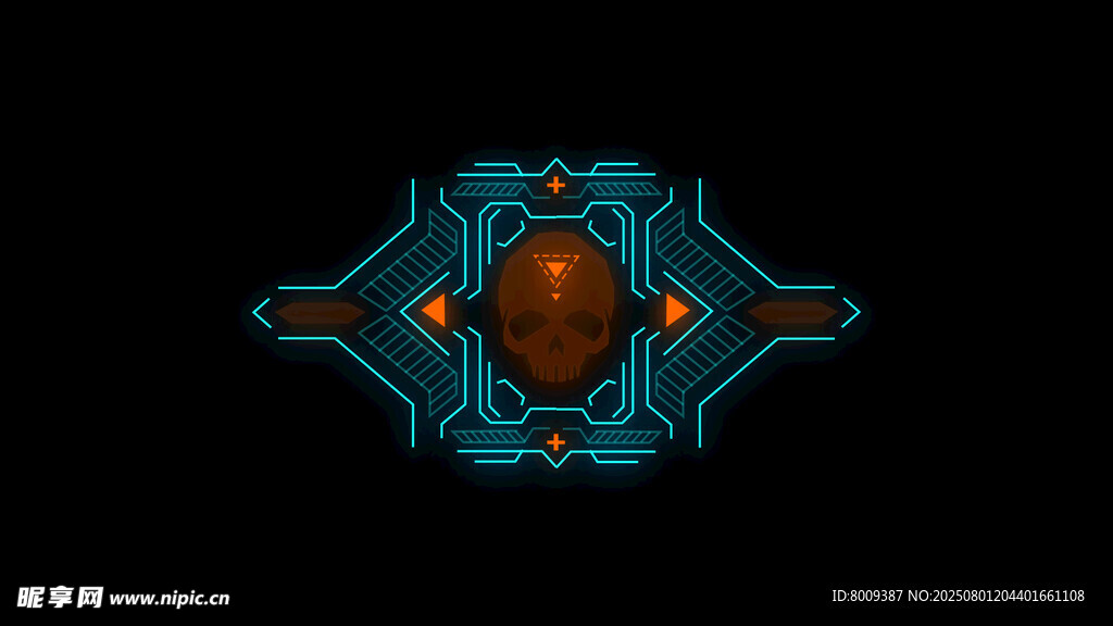 科幻风格几何图案装饰元素